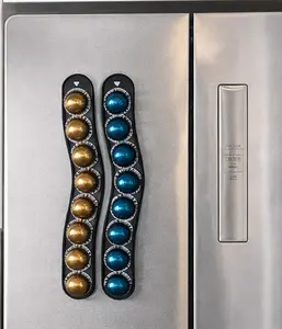 Yum!Brew Magnetic Nespresso Vertuo Pod Dispenser – Space-Saving Fridge Organizer (Holds 16 Pods Total)