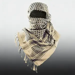 Military Shemagh Tactical Desert Scarf | 100% Cotton Keffiyeh Wrap for Men & Women, Versatile Outdoor & Fashion Accessory