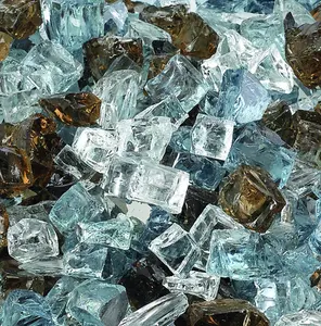 American Fire Glass 1/2" Reflective Bali Blue Fire Glass Firepits