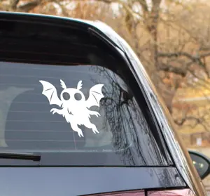 Mothman Car Decal: Cryptid Bat Vinyl Sticker - Alt Goth Decor