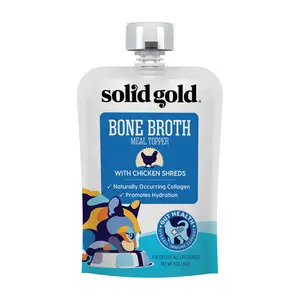 Solid Gold Bone Broth Chicken Meal Topper for Cats