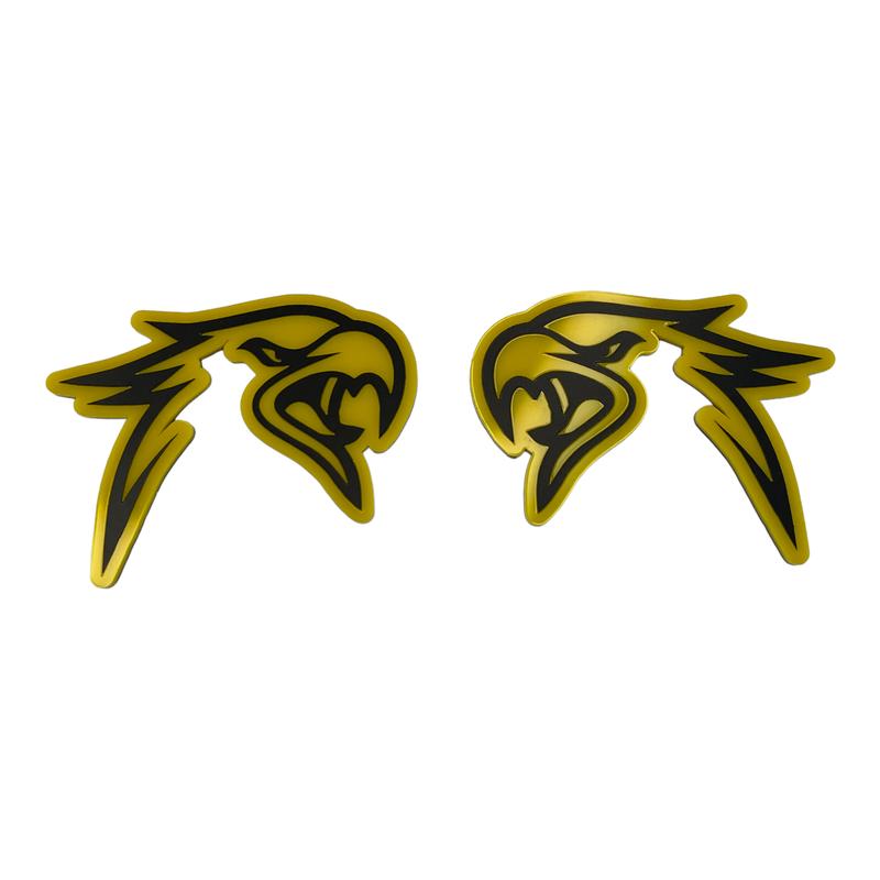 Factotum Motorsports HELLHAWK Emblem - Pair of 2 for Jeep Trackhawk Fenders and Grand Cherokee