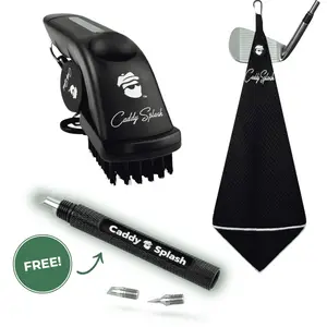 Deluxe Golf Club Cleaning Kit: Club Cleaner, Magnetic Towel & FREE Groove Sharpener