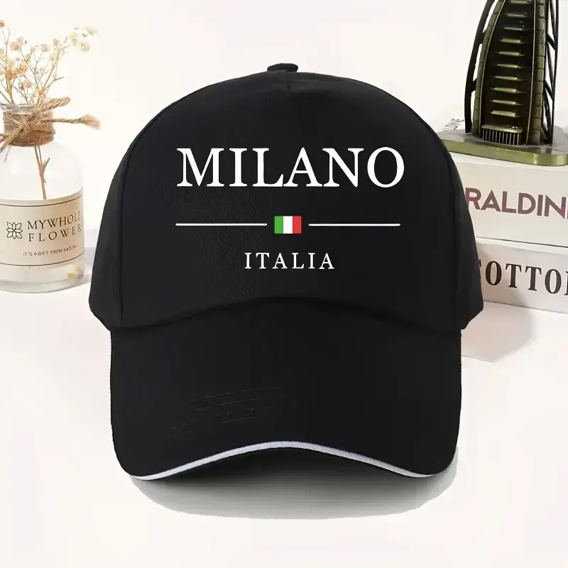 Milano Italia Baseball Cap - Adjustable, Lightweight, Deep Visor, Stretchable Head Circumference, Hand Washable, Outdoor Sports Cap for Men and Women, Outdoor Sports Cap |   Adjustable Headgear |   Lightweight Cap