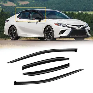 For 2018-2023 Toyota Camry 8th Gen JDM Mugen Style Window Visor Vent Rain Guards dark  feminine  car  accessories LED Brake Light Rear Bumper Diffuser Kit Rotating Long Handle Car Wash Mop Toyota Corolla Sedan Window Visors, Abs Plastic