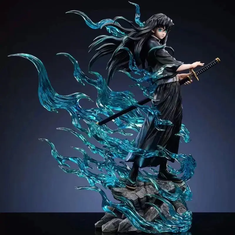 Demon Slayer Tokitou Muichirou Pvc Action Figure 33cm Anime Figure Gk Statue Model Toys Collection Doll Kids Christmas Gift Toy