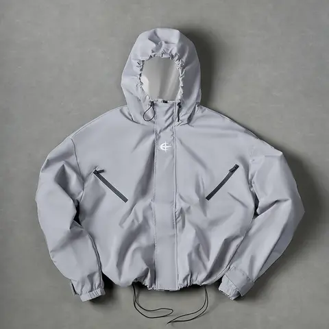 Men's Casual Polyester Lightweight Streetwear Top Coat - Longsleeves, Windproof Hooded, Plain Lets Your Outfit Shine, Medium-Length, Adjustable Drawstring Hem, Minimalist Lines, Menswear Basics, for Everyday Commuting, Outdoor Activities, Review Reward