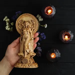 Hecate Greek Goddess Statue, Resin Pagan Altar Kit, Wiccan Worship Sculpture, Witchcraft Home Decor, Witchy Ritual Figurine