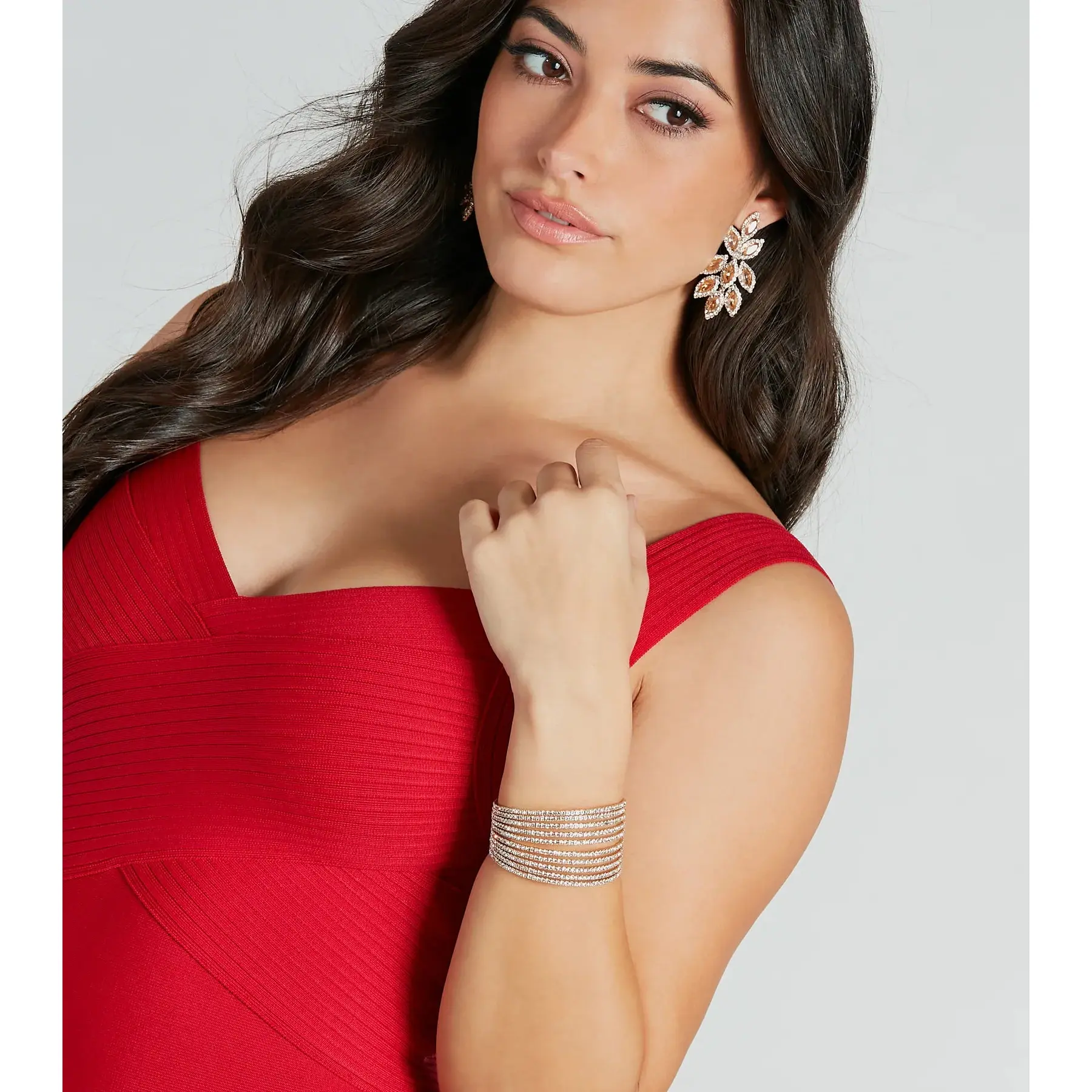 Sparkle Beauty Rhinestone Cuff Bracelet