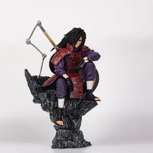 Naruto Uchiha Madara Door God Sitting Ver., Anime Figure Model, Boxed Ornament, Wholesale, Collectible Figurine, Fan Favorite