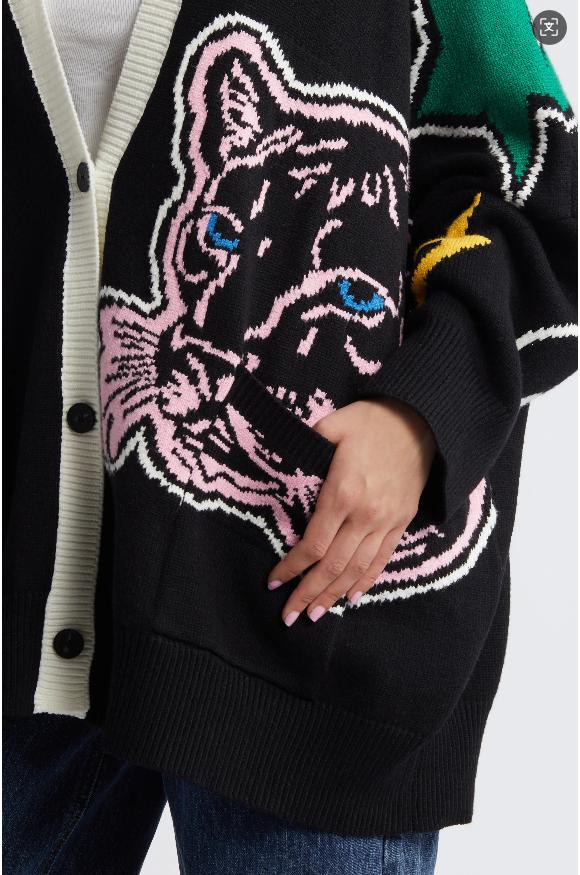 LALA Stylish and relaxed embroidered women's cardigan high-quality