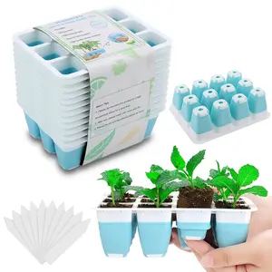 Seed Starting Tray, Multipurpose Seed Starting Kit - Seed Starting Tray with Flexible Pop-Up Unit - Easy to Transplant, Featuring Optimal Drainage Holes, Perfect for Seedlings