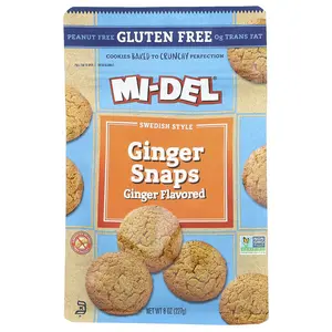 Mi-Del Cookies Swedish Style Ginger Snaps, Ginger , 8 oz (227 g)