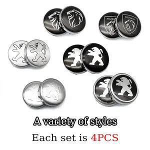 Peugeot Wheel HUB Center Cap Emblem Decal Sticker, Car Exterior Accessories for Peugeot 407/508/2008/5008/307/308/3008/206/207/208