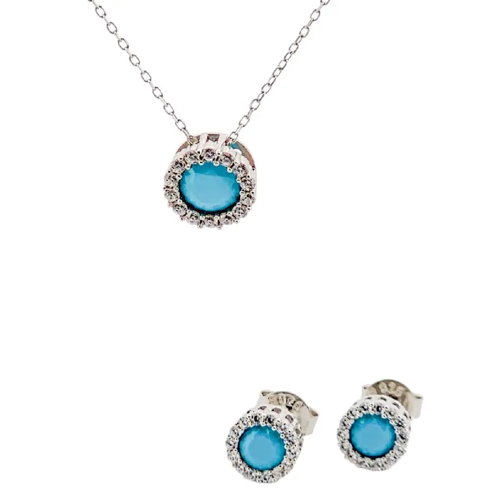 Greece Turquoise Set 925 Sterling Silver
