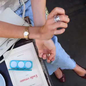 French Jasmine - Solid Fragrance Pod with White Flowers and Green Leaves, Freshener in Floral Design