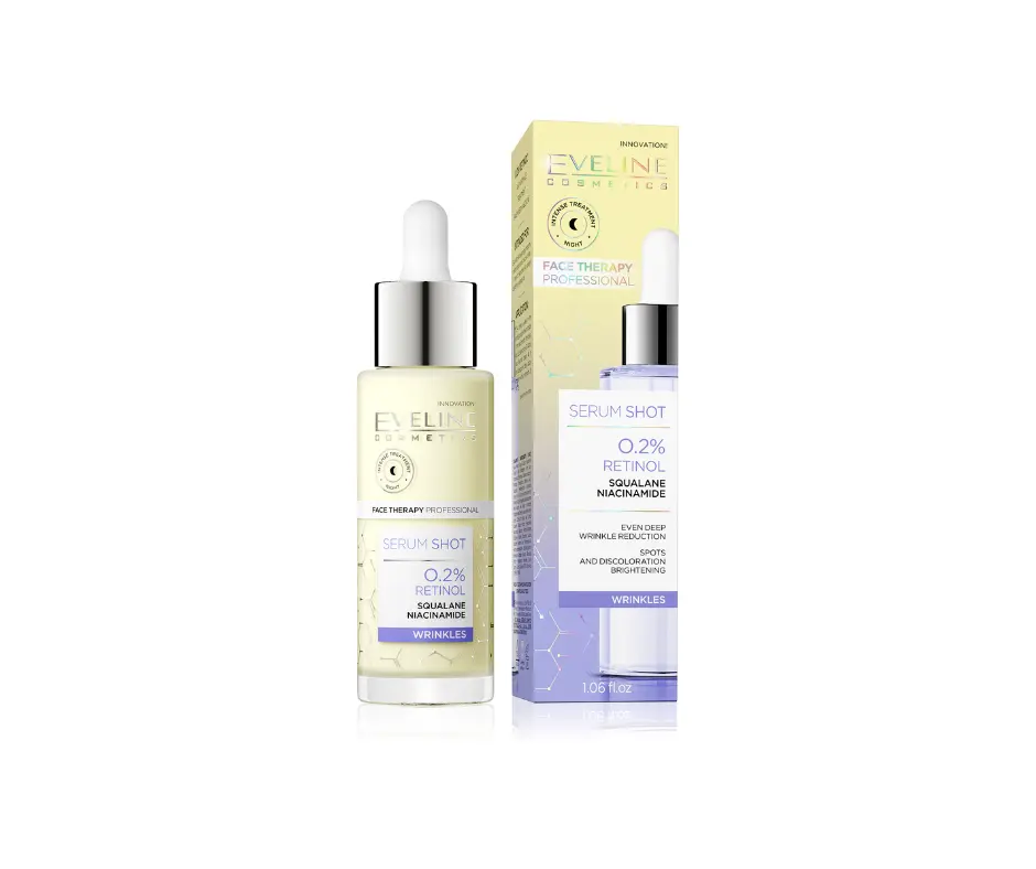 Eveline Cosmetics Wrinkle Serum Shot – Aloe-Infused Brightening Skincare for Smooth, Youthful Skin