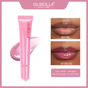 GET THE GLAZED GLASS LIPS! [OLIBOLLA Official] Peptide Lip Treatment: High-Shine Plumping Lip Glow Oil, Hydrating & Nourishing Lip Gloss, Non-Sticky Finish 3-in-1 Glaze