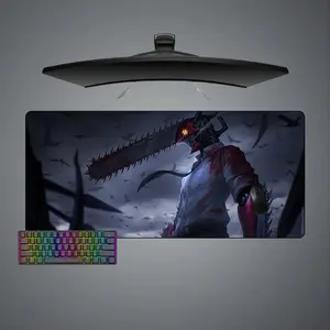 Chainsaw Man Desk Mat, Anime Mouse Pad for Gaming & Work, Denji Makima Power Aki Large Desk Pad, Devil Hunter Anime Gift 2025