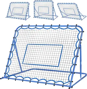 Winthai 4.8x3.7FT Soccer Rebounder Net, Quick-Switch Angle Soccer Training for Control, Passing Practice, Easy Setup Rebounder Gifts & Equipment for Kids,Teens & Adults popper tee