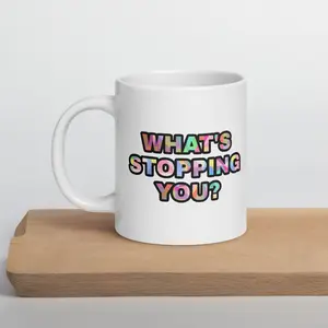 White glossy mug