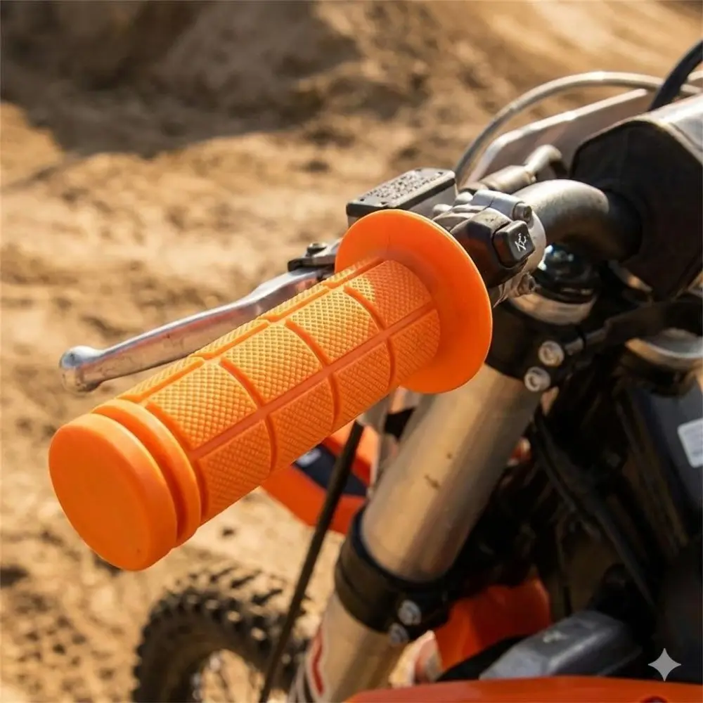 Non-Slip Soft Rubber Bike Grips Replacement Parts - Sweat-Resistant, Durable, Comfortable, Shock-Absorbing. Easy Quick-Install, Universal Fit for Mountain & Road Bikes. Ideal for Outdoor Sports & Fitness Training.