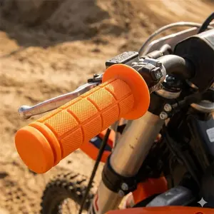 Non-Slip Soft Rubber Bike Grips Replacement Parts - Sweat-Resistant, Durable, Comfortable, Shock-Absorbing. Easy Quick-Install, Universal Fit for Mountain & Road Bikes. Ideal for Outdoor Sports & Fitness Training.