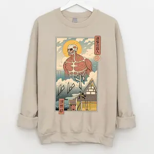 Attack on Titan Sweatshirt, Colossal Titan Sweater, The Last Attack Shirt, Anime AOT Shirt, Mikasa, Levi, Ackerman, Anime Lover Gift, Anime Sweatshirt