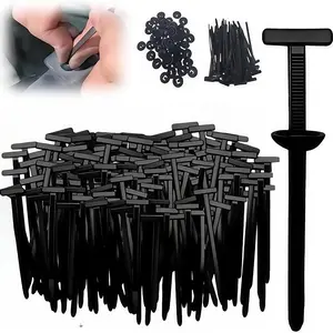 Upgraded Nylon Universal Wire Cable Tie Buckle, Heavy Duty Self-Locking Nylon Zip Ties Holder, New Multifunctional Cable Tie Buckle for Car Daily Repair