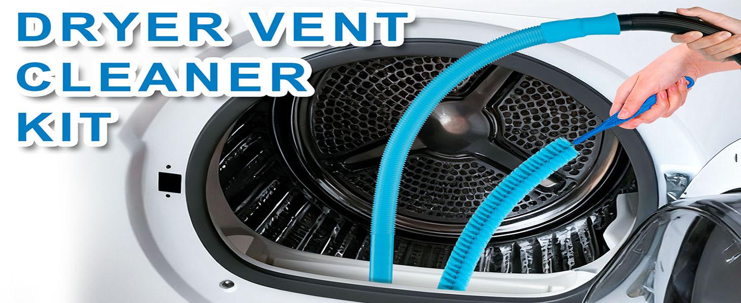 4 Pieces Dryer Vent Cleaner Kit‌ with‌Lint Brush‌ –‌Dryer Vent Brush‌,‌‌ for‌Lint Trap‌,‌Appliance Brush‌ &‌Dryer‌ Black