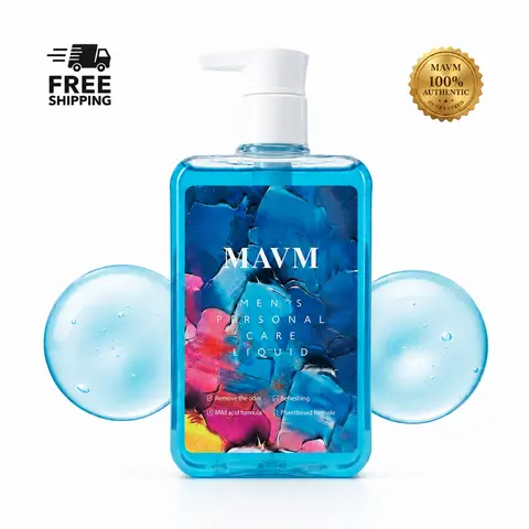 MAVM Men’s Adults’ Intimate Care Body Cleanser (260ml Bottle) - Plant-Based pH-Balanced Body Wash, Hypoallergenic, Verbena Oil-Infused, Biodegradable, Anti-Bacterial, Odor-Reducing, Itch-Relieving, Dermatologist Tested, Fresh and Invigorating