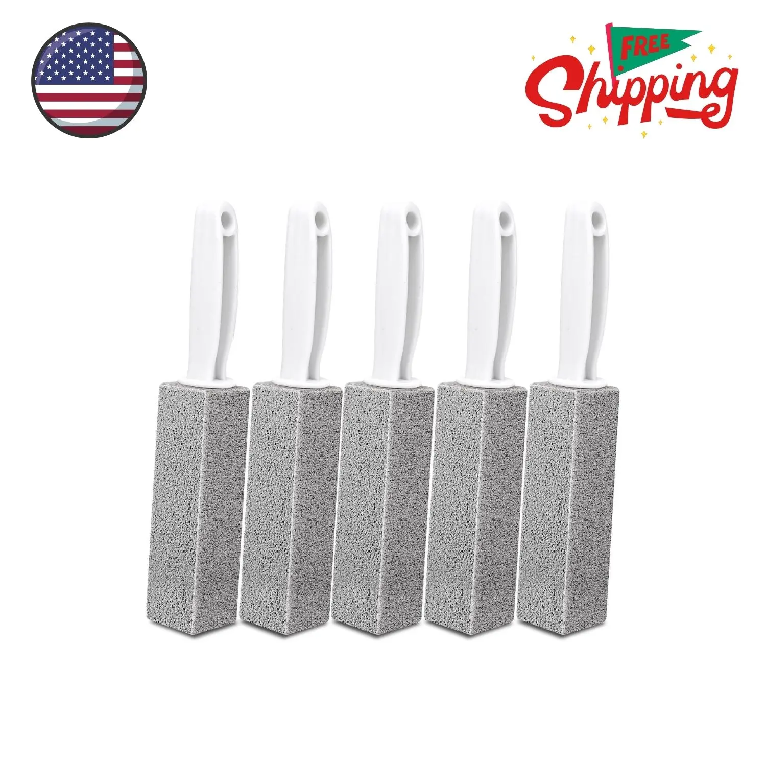 5 Pack Pumice Stone for Cleaning, Pumie Scouring Stick