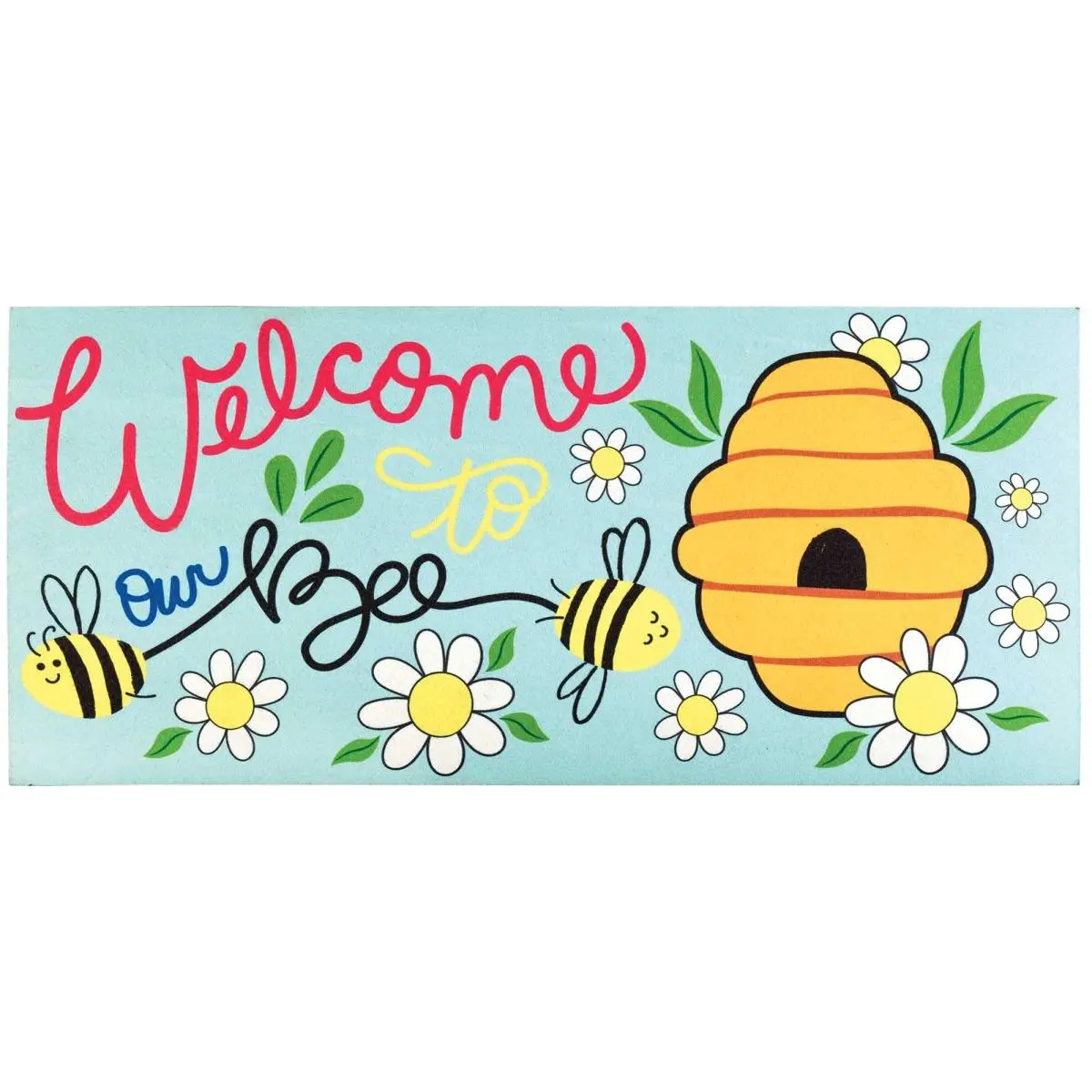 Magnolia Gardens DMI-2096 9.75 x 21.875 in. Welcome to Our Bee Hive Insert Doormat