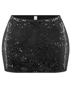 Demi Sequin Skirt (Black)