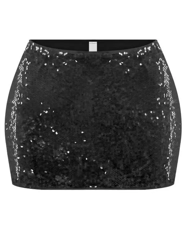Demi Sequin Skirt (Black)