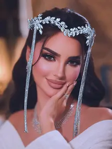 Luxurious Rhinestone Hairband, Elegant Bride Headpiece, Faux Fur Party Accessory, Women's Gift Idea, Festive Holiday Dancewear, Jasmine Princess Crown, Rapunzel Crown