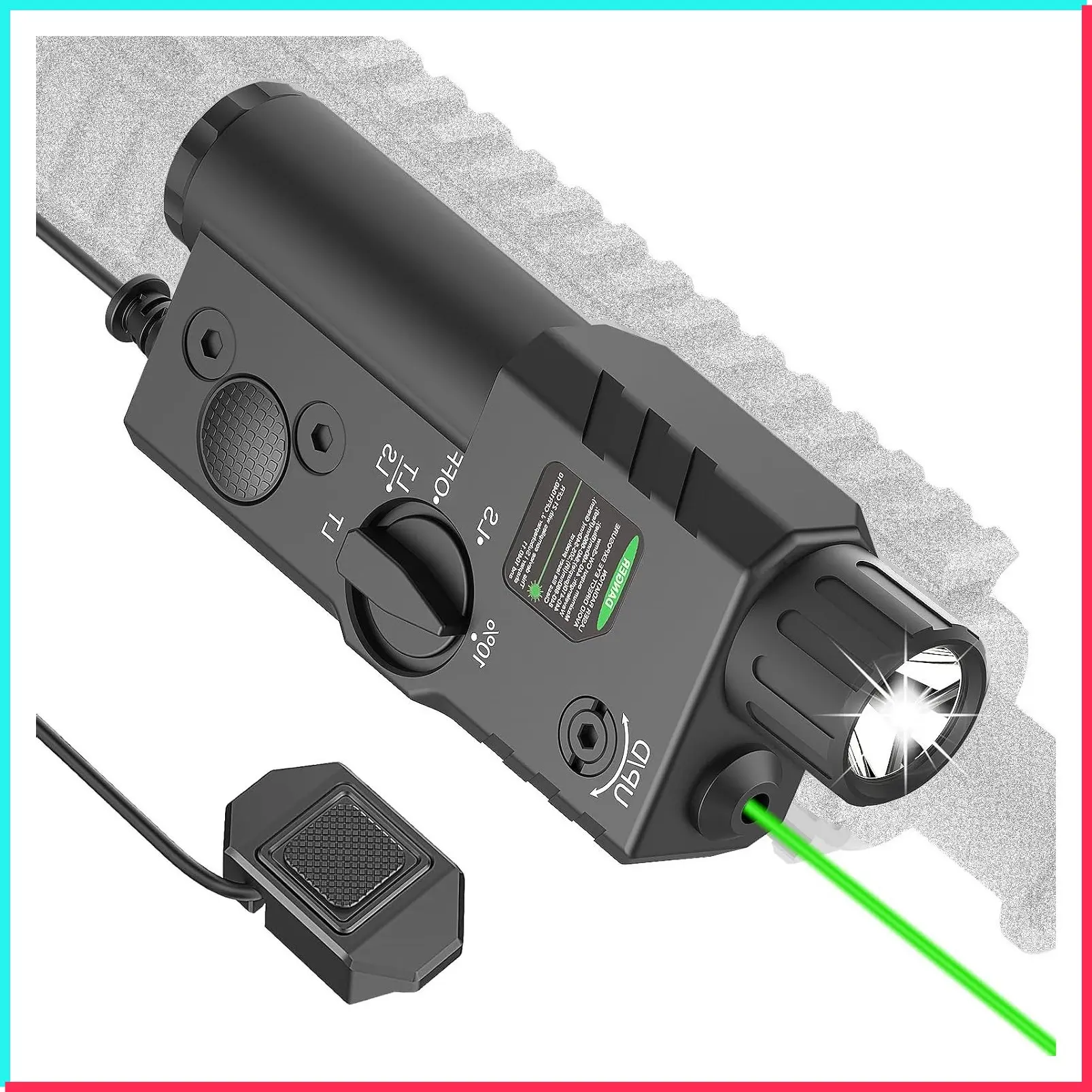 2000 Lumens Laser Light Combo Compatible with Mlok/Picatinny