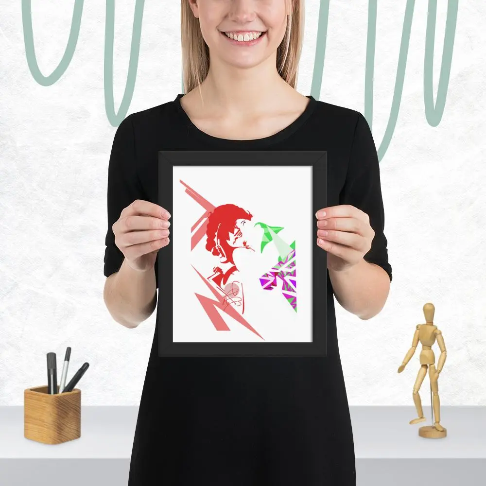 Framed poster / Madona / Digital Illustration / Wall Art