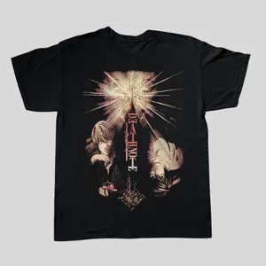 Death Note T-Shirt, Vintage Anime Black Graphic Tee, Manga Fan Shirt