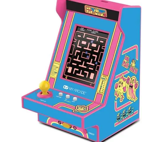 MS. PAC-MAN Nano Player Pro Portable Retro Arcade Handheld Game Console, Dutch Gaming Product, Portable Game Console for On-the-Go Play