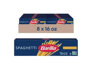 Barilla Spaghetti Pasta, 16 oz. Box (Pack of 8) - Non-GMO Pasta Made with Durum Wheat Semolina - Italy's #1 Pasta Brand - Kosher Certified Pasta