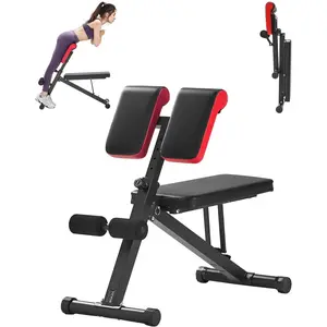 VEVOR Multi-Functional Weight Bench for Full Body Workout, Roman Chair Hyperextension Bench, 330 lbs Adjustable & Foldable Equipment for Back Arm Core Ab Workout, Sit Up Exercise Machine for Home Gym