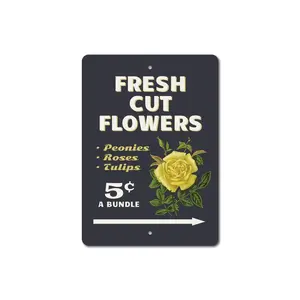 Fresh Cut Flowers Sign