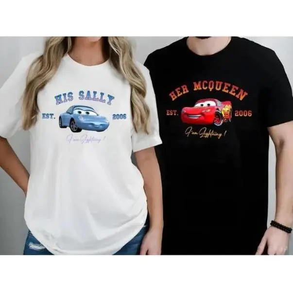 Carsss Matching Shirt, HerMcccqueen and HisSssally Couple T-shirt, Couple Tees, Halloween Couple, Christmas Couple Shirt Valentines Couple, Couple Shirt