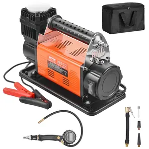 【DealsForYouDays】VEVOR 12V Automatic Heavy-Duty Lightweight Air Compressor - 150 PSI, 7.06 CFM Portable Offroad Pump, Digital Pressure Gauge Tire Inflator Kit with Adapters, 45A, 13.0x5.9x8.8 Inches, Fathers Day Gift for Trucks/SUVs