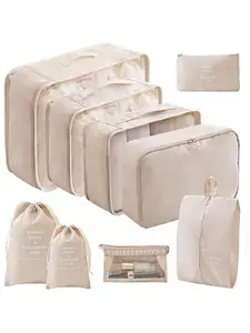 Portable Travel Storage Bag Set, Travel Organizer Set for Clothes, Shoes, Cosmetic, Travel Essentials for Men & Women, Organizer Luggage, Travel Accessories, Zipper Pouches, Travel Organization Pouch, Travel Toiletries Kit