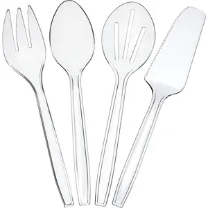 Plasticpro Clear Serving utensils (24, Serving Utensils Set)