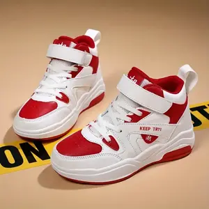 Casual Cool High Top Sneakers For Boys, Lightweight Non-slip Sport Shoes For Running Basketball, All Seasons