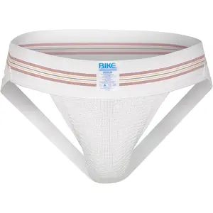 Men’s Original #10 Jockstrap White Athletic Underwear with Support Pouch & Wide Waistband
