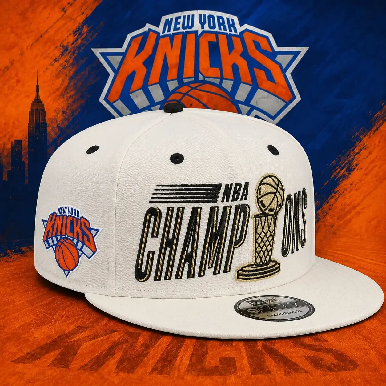 New Era Knicks 2026 NBA Champions Parade 950 Snapback Hat New Era Knicks 2026 NBA Champions Parade 950 Snapback Hat